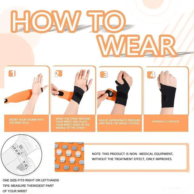 Alt view image 6 of 7 - Wrist Brace,Wrist Support for Carpal Tunnel Pain Relief,Ulnar Brace Ultra-Thin Elastic for Tear,Wrist wraps Repetitive Wrist Use Injury,Fits Both Wrists