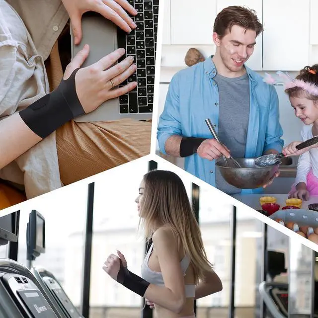 Alt view image 7 of 7 - Wrist Brace,Wrist Support for Carpal Tunnel Pain Relief,Ulnar Brace Ultra-Thin Elastic for Tear,Wrist wraps Repetitive Wrist Use Injury,Fits Both Wrists