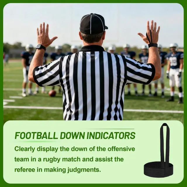 Alt view image 6 of 7 - 4PCS Football Down Indicator Wristband, Durable Referee Wristband for Football Matches, Comfortable Officials Gear Essential Sports Accessories for Umpires Officiating Wear