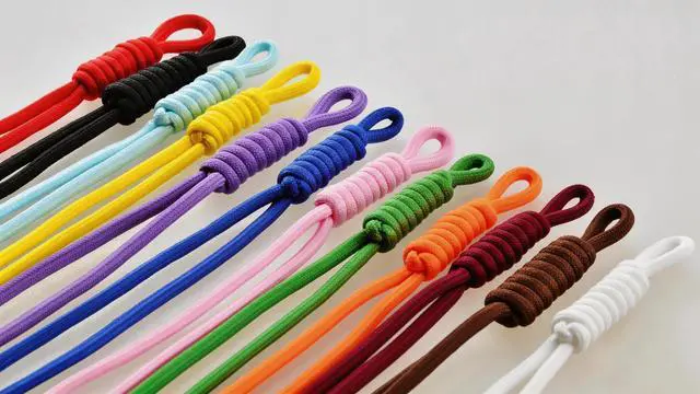 Alt view image 3 of 7 - Paracord Keychain 12pcs Colorful Paracord Rope Keychain Bag Charm Braided Cord Rope Bag Charm for Purse Handmade Key Chain Backpack Handbag Decoration