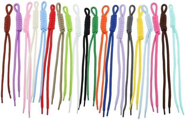 Main image of 20Pcs Colorful Paracord Keychains for Bag Charms, 5mm Diameter, About 9.5"/24cm Long Handmade Paracord Rope Key Chain Braided Cord for Purse Backpack Handbag Decoration Accessories