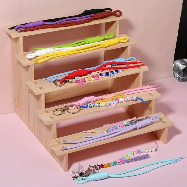 Alt view image 5 of 7 - 24 Pcs Paracord Keychain Colorful Rope Keychain Bag Braided Cord | Charms for Purse Handmade Braided Lanyard Knot for Keyring Backpack Handbag Decoration Accessories(12 Colors)