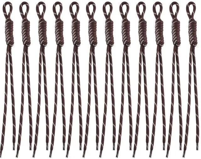 Main image of Paracord Keychain Paracord Bag Charm 12pcs Braided Nylon Rope Keychain Cord for Bag Purse Backpack Handbag (Brown)