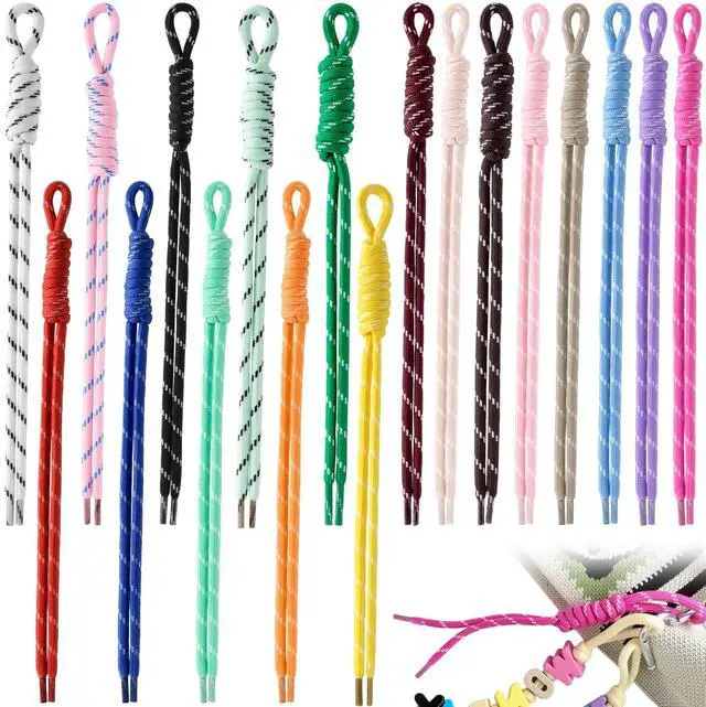 Main image of 18 Pcs Paracord Keychain, Braided Rope Keychain Charms, Colorful | 10.63 inch DIY Bag Charms Accessories Keychain Cord Replacement, Paracord Lanyard for Key Chain, Purse, Backpack, Handbag