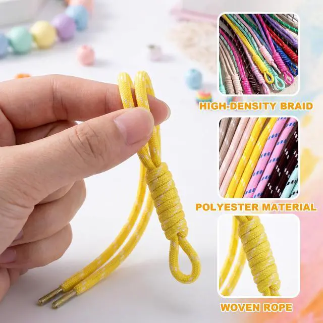 Alt view image 3 of 7 - 18 Pcs Paracord Keychain, Braided Rope Keychain Charms, Colorful | 10.63 inch DIY Bag Charms Accessories Keychain Cord Replacement, Paracord Lanyard for Key Chain, Purse, Backpack, Handbag