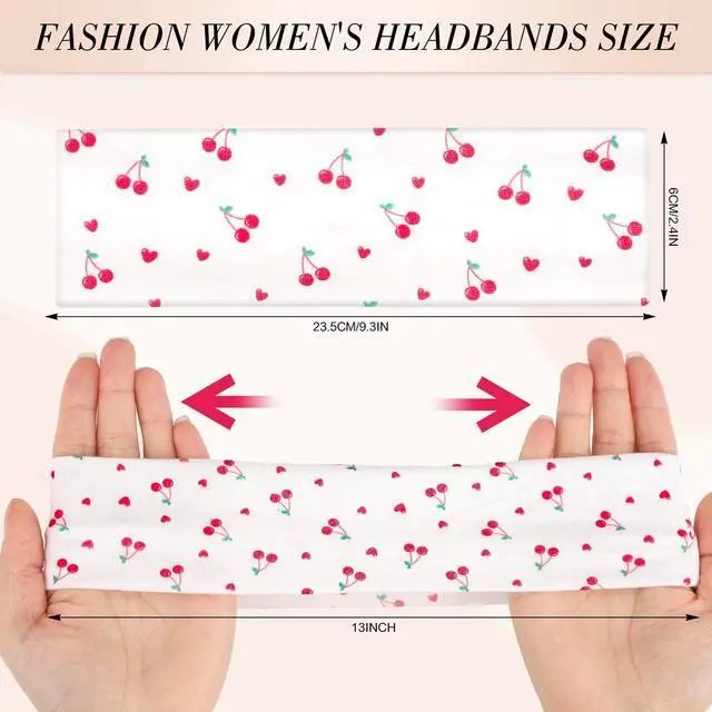 Alt view image 2 of 7 - Flower Headbands for Music Festival Outfits, Cute Headbands for Teen Girls Daily Outfit Gatherings Non Slip Floral Stripe Fashion Hair Bands
