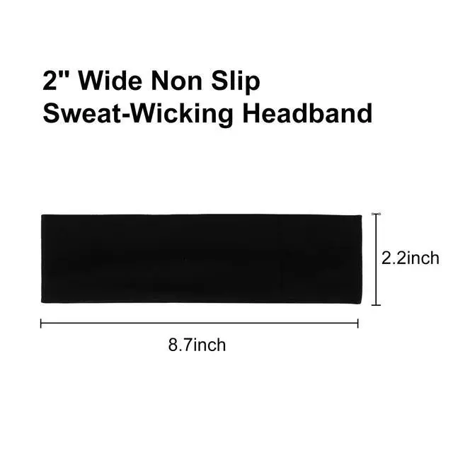 Alt view image 4 of 4 - Headbands for Women's Short Hair - Non-Slip Elastic Sweat Hairbands, Soft Fabric Cloth Bands for Workout, Yoga, Running, Sports, Thin Hair Wrap for Girls