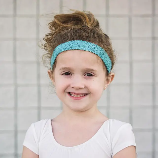 Alt view image 6 of 7 - 5 Lace Headbands for Girls, Adjustable No Slip Stretch Elastic Girl Headband, Dressy Pastel Lacy Headwraps, Cute Plain Solid Color Hair Accessories for Kids Easter Basket Stuffers