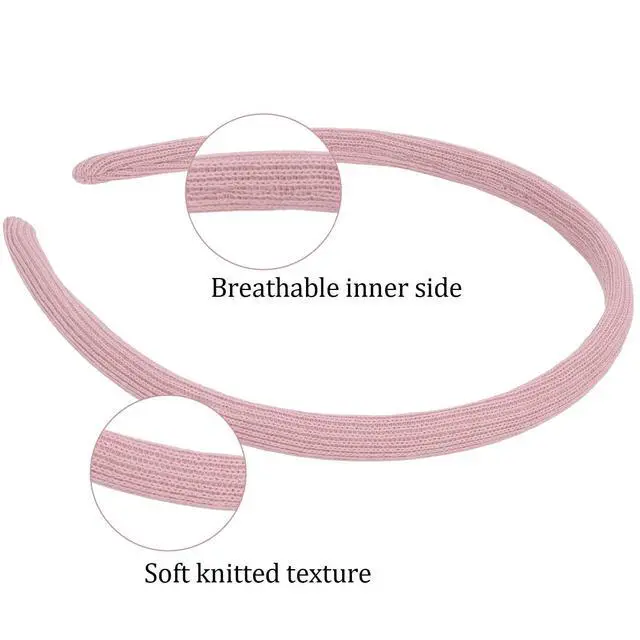 Alt view image 6 of 7 - Headbands for Girls, 6pcs Kids Headbands Set Hair Accessories | Vibrant assorted pastel shades, soft lightweight knit for comfortable fit