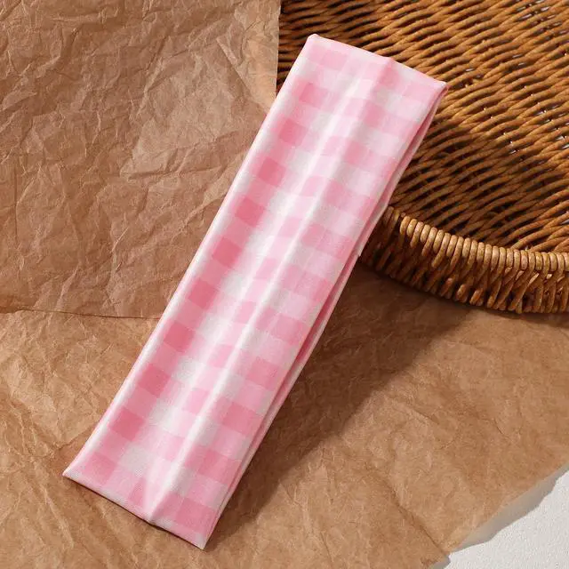 Alt view image 5 of 5 - 5 Pack Sport Headbands for Women & Girl, Elastic Soft Fabric Non-Slip Hair Bands Hair Warp for Daily Workout Yoga Running Sports Everyday use (Pink)