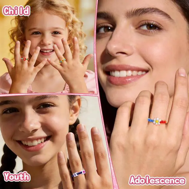 Alt view image 4 of 7 - Stretchy Acrylic Toe & Finger Rings, Mixed Bright Colors,10Pcs | Mixed Color Jewelry Set | Adjustable Ring | for Teens Women