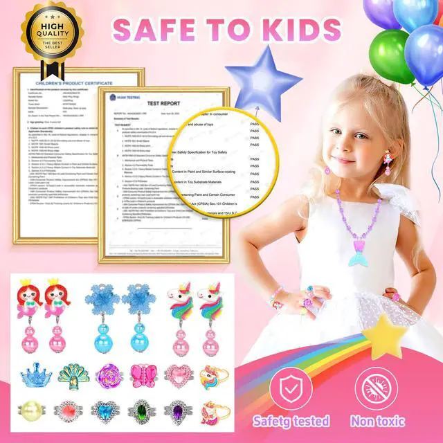 Alt view image 2 of 6 - 24 PCS Little Girl Jewelry Rings Toys in Box, Adjustable Rings for Kids | Cute Costume Jewelry Princess Party Favors Birthday Easter Christmas Valentines Gifts for 3 4 5 6 7 8 9 Year Old Girls