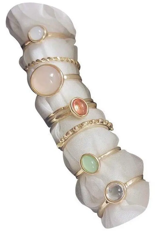 Main image of 8pcs Gold Knuckle Ring Set for Women Vintage Stackable Midi Finger Rings Set