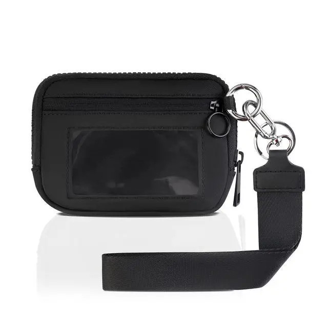 Alt view image 7 of 7 - KeyChain Wristlet Wallet For Women Iris Zip Card Case With ID Window | Detachable Wrist Strap Office Ladies Walking Cycling Gym Shopping Travel Business Girlfriend Wife Mother Female Friends Gift