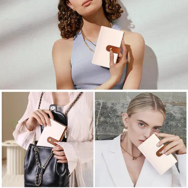 Alt view image 6 of 6 - Women's Wallets RFID Blocking Leather Trifold Clutch Wallet Credit Card Holder Ladies Travel Wallet Purse with Passport/Pen Holder