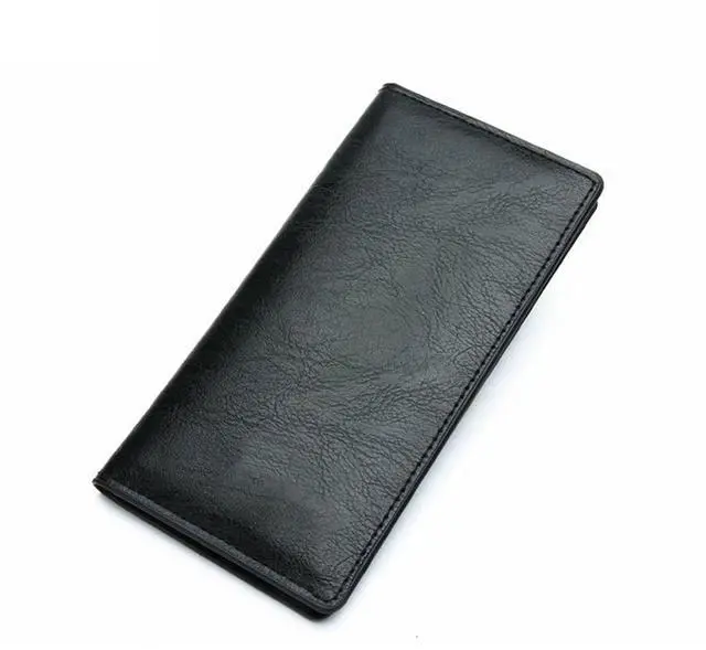 Main image of Leather Checkbook Cover for Men women,Compact Long Wallet Durable Wallet Ample Storage Space for Cards & Cash (Black)