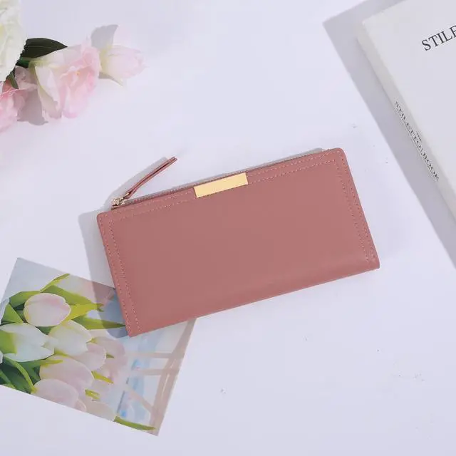Alt view image 7 of 7 - Slim Women's Wallet Ladies Credit Card Holder Bifold RFID Blocking | Flat, Thin, Compact Size, Long Billfold with Coin Zipper Pocket, Anti-theft, Secure