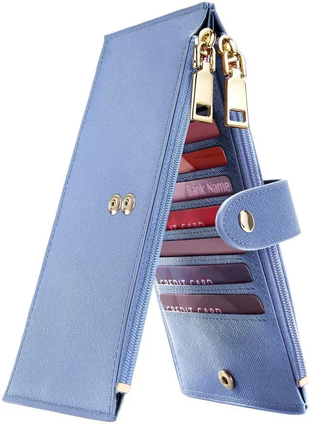 Main image of RFID Wallet Women Large Size Bifold Multi Card Wallet Case with Zipper Pocke Credit Card Holder for Women