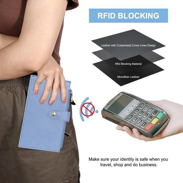 Alt view image 5 of 7 - RFID Wallet Women Large Size Bifold Multi Card Wallet Case with Zipper Pocke Credit Card Holder for Women