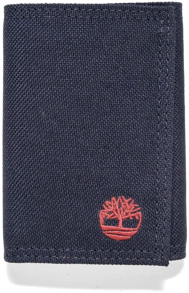 Main image of Men's Trifold Nylon Wallet, Navy, One Size