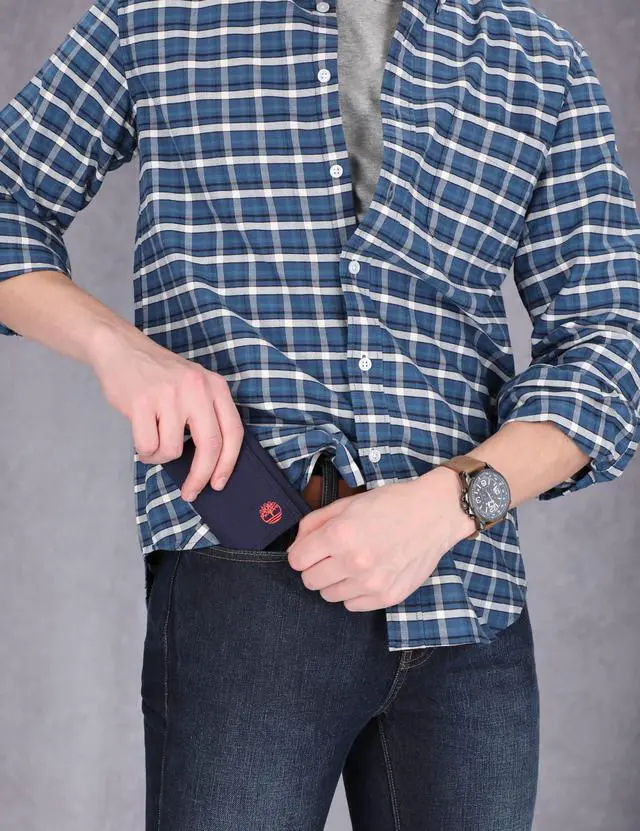 Alt view image 4 of 4 - Men's Trifold Nylon Wallet, Navy, One Size