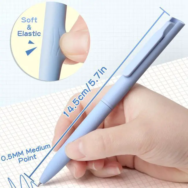 Alt view image 4 of 7 - 6 PCS Pastel Gel Pens, 0.5mm Colored Ink Retractable Pens For Journaling | Quick-Drying Pastel Colored, Smooth 0.5mm Fine Point, Retractable Design, Ideal for Writing Note-Taking Journal School Office