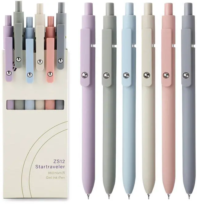 Main image of Gel Pens, 6Pcs 0.5mm Fine Point Smooth Writing for Journaling | Black Gel Ink Pens for Journaling Note Taking, Cute Aesthetic Office School Supplies Gifts for Women