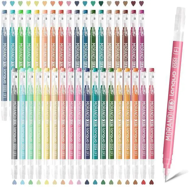 Main image of Gel Pens For Coloring, 36 Pack Colored Pens for Black Paper & White Paper, 0.6MM Fine Point Pens for Coloring, Writing, Drawing, Journaling, Note Taking, Office, Home