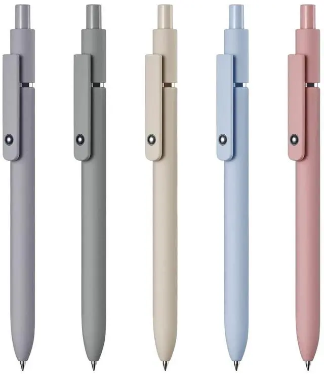 Main image of 5 PCS Zennyth Gel Pens Quick Dry Fine Point Premium Retractable Rolling Ball Black Ink Smooth Writing Pens for School Office (Morandi)