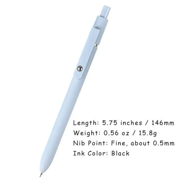 Alt view image 5 of 7 - 5 PCS Zennyth Gel Pens Quick Dry Fine Point Premium Retractable Rolling Ball Black Ink Smooth Writing Pens for School Office (Morandi)