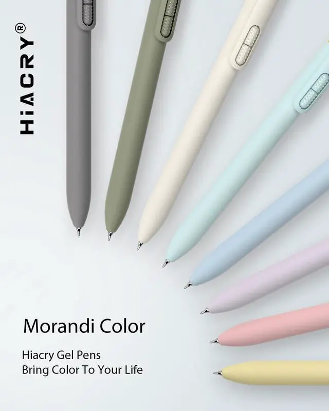 Alt view image 7 of 7 - 8 Pcs Gel Ink Pens, 0.7mm Fine Point for Smooth Writing Journaling Aesthetic Pens, Black Quick-Dry Long Lasting Fidge Pens, Cute School Office Supplies Gifts for Women Morandi Black Ink