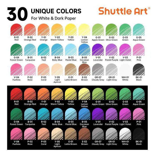 Alt view image 3 of 7 - 30 Colors Cute Journal Pens 0.6mm Fine Point Colored Gel Pens for Black Paper Adult Coloring Writing Drawing Journaling Note Taking School Office Home