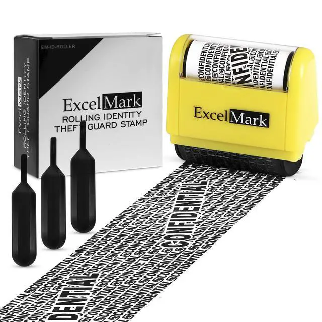 Alt view image 2 of 7 - Rolling Identity Theft Guard Stamp (ID Theft Stamp with Refill Ink)