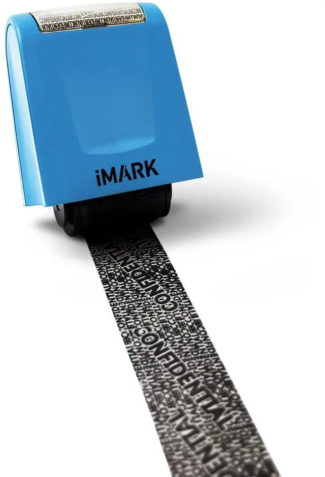 Main image of Identity Theft Protection Roller Stamp, Privacy Confidential and Address Blocker, Self-Inking ID Theft Prevention Security Stamp (Light Blue)