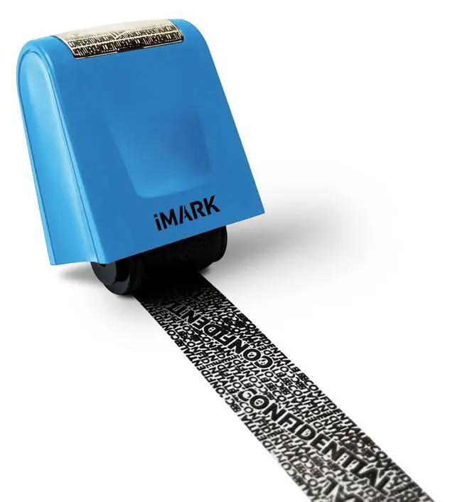 Alt view image 3 of 7 - Identity Theft Protection Roller Stamp, Privacy Confidential and Address Blocker, Self-Inking ID Theft Prevention Security Stamp (Light Blue)