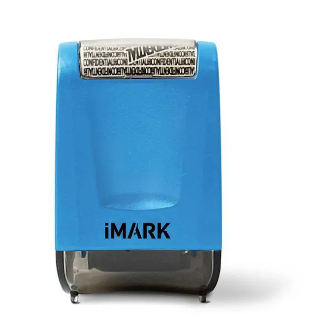 Alt view image 5 of 7 - Identity Theft Protection Roller Stamp, Privacy Confidential and Address Blocker, Self-Inking ID Theft Prevention Security Stamp (Light Blue)