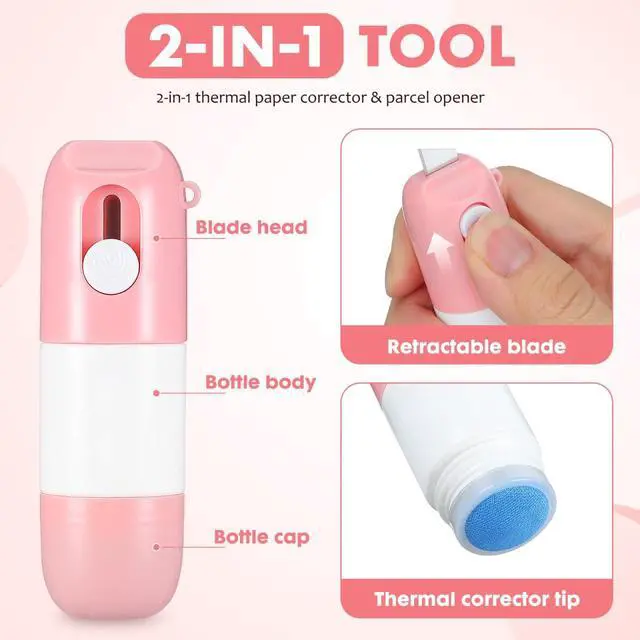Alt view image 3 of 7 - Thermal Paper Eraser & Identity Protection Roller Stamp for Mail | Water-Based 2-in-1 Privacy Tool for Shipping Labels, Receipts, Dorm Mail, Apartments, Home Offices and Everyday Packages