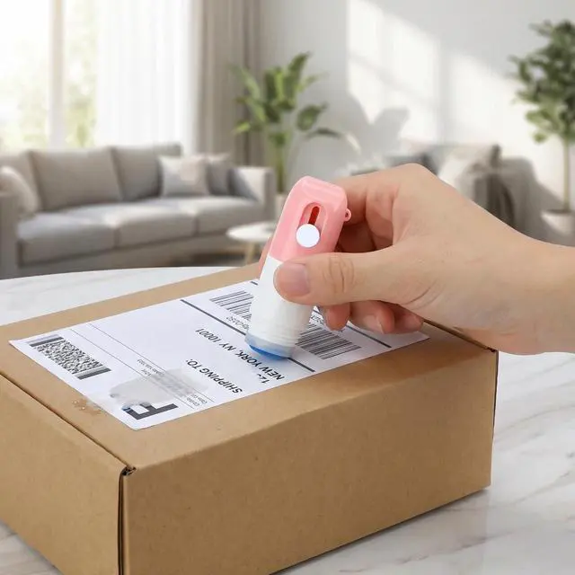 Alt view image 7 of 7 - Thermal Paper Eraser & Identity Protection Roller Stamp for Mail | Water-Based 2-in-1 Privacy Tool for Shipping Labels, Receipts, Dorm Mail, Apartments, Home Offices and Everyday Packages