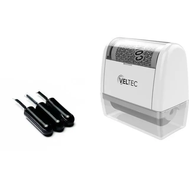 Alt view image 6 of 7 - Identity Theft Protection Roller Stamp - Confidential Roller Stamp - Data Theft Protection Stamp - Anti Theft, Security and Privacy Guard Stamp - 3 Ink Refills (White)