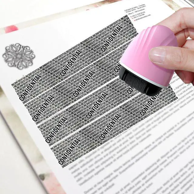 Alt view image 3 of 7 - Identity Protector Roller Privacy Stamp Confidential Stamp with 3 Refills | Conceals Names, Addresses, Account Numbers On Mail, Bills & Bank Statements. Eco-Friendly Shredder Alternative. Portable.