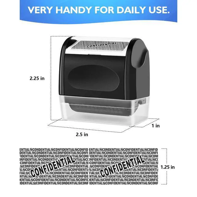 Alt view image 7 of 7 - Identity Theft Protection Roller Stamp, 1 Refill Ink - Confidential Roller Stamp for Identity Protection & Security Stamps- Blocking Out Privacy Information and Guard Your Address and ID