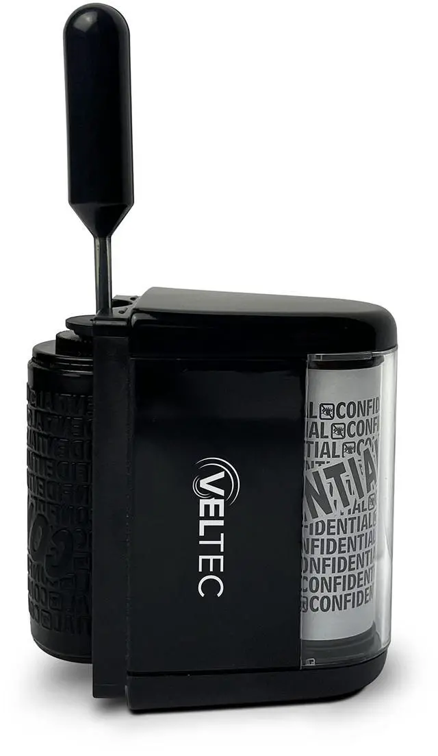 Alt view image 5 of 6 - ID Protector Ink Roller - Identity Theft Protection Roller Stamp Set (Black, Stamp+3 Refills)