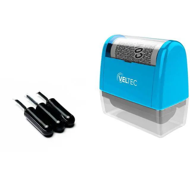 Alt view image 5 of 7 - ID Protector Ink Roller - Identity Theft Protection Roller Stamp Set (Blue, Stamp+3 Refills)