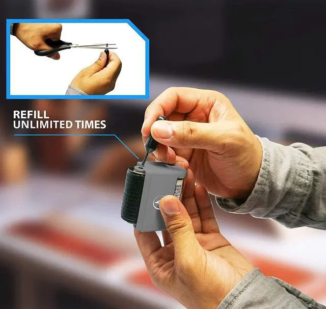 Alt view image 2 of 2 - Set of Two- 3-Pack Refills for Confidential Identity Theft Protection Roller Stamp Wide (2 Refill Sets)