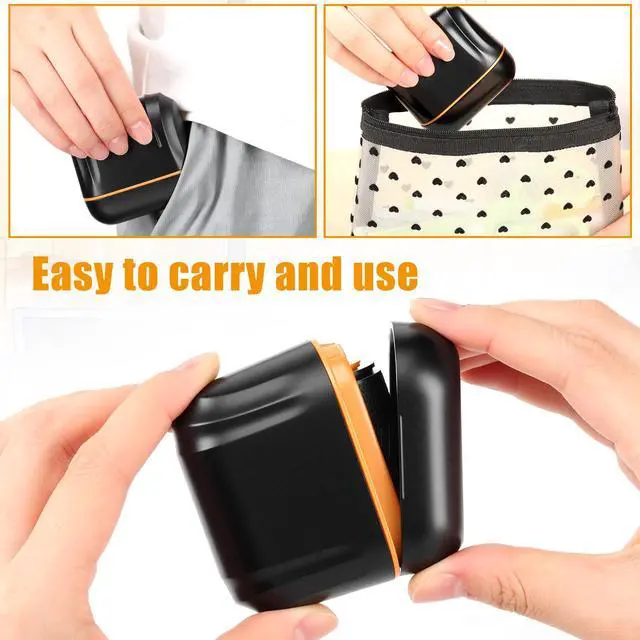 Alt view image 5 of 6 - 2 Pack Shell-Style Identity Theft Protection Roller Stamp Privacy Confidential Roller Stamp Information Blocker and 4 Refill Ink for ID Account Data Address Security, Black (Rectangular,Large)