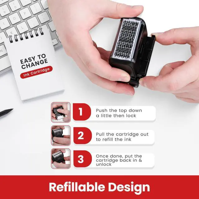 Alt view image 7 of 7 - Identity Theft - Self Inking Rubber Stamp - Ink Stamps | Helps Protect Sensitive Information, Supports Secure Document Handling, Clear Security Marking, Crisp Consistent Impressions