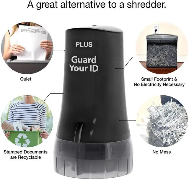 Alt view image 6 of 7 - Guard Your ID Identity Theft Protection Roller Stamp for Mail, Black