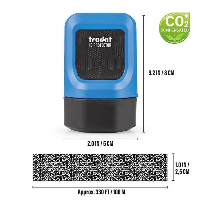 Alt view image 5 of 6 - ID Protector Identity Theft Roller Stamp incl. 3 Bonus Refill Inks | Conceal your information in one easy roll; Works on glossy & standard paper; Includes 3 refill inks; Easy Refill