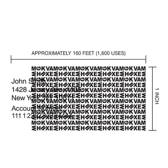 Alt view image 7 of 7 - Guard Your ID Wide Identity Theft Protection Roller Stamp for Mail, Green