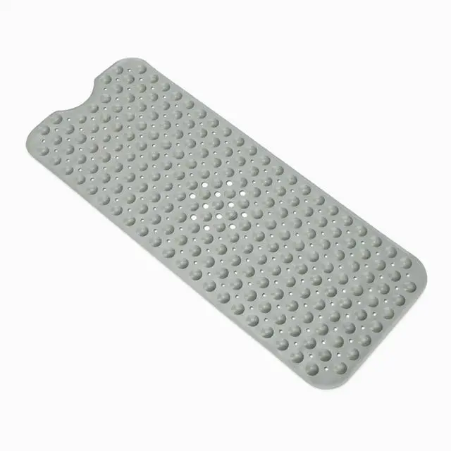 Main image of Non-Slip Bath Mat with Suction Cups for Tub and Shower, Easy to Clean, 40" x 16", Grey